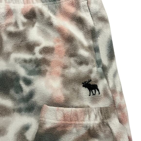 Abercrombie Girls 9/10 Pink Gray Tie Dye‎ Fleece Soft Sweatpants Joggers Pant - Picture 1 of 6